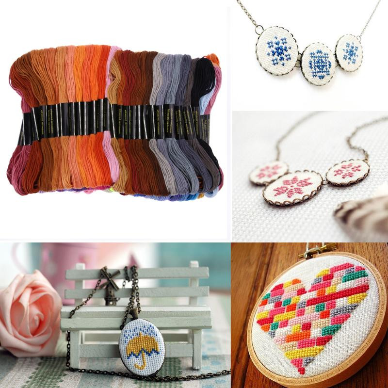 100 цвята конец за бродерия от полиестер, ръчен кръстат бод, мулине, шевни чилета, занаяти, ръчно изработени аксесоари, инструменти за плетене