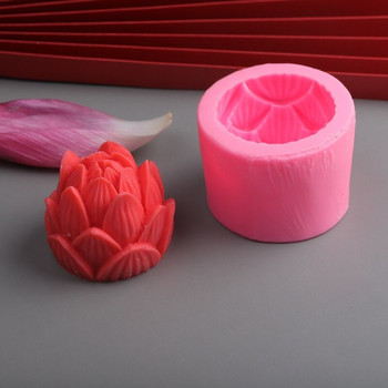 Κερί Aromatherapy Mold σιλικόνης 3D Lotus Flower Shape Soap Silicone Mould DIY Candle Form Sapap Mould Cake Supplies