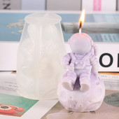 DIY Lunar Astronaut Candle Making Gypsum Resin Mold Astronaut Scented Candles Mould Silicone Mould Astronaut Soap Mold Διακόσμηση σπιτιού