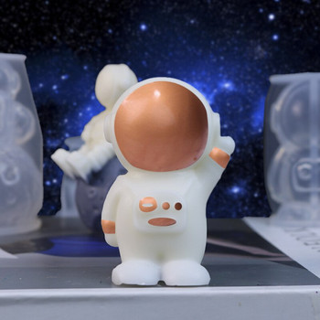 DIY Lunar Astronaut Candle Making Gypsum Resin Mold Astronaut Scented Candles Mould Silicone Mould Astronaut Soap Mold Διακόσμηση σπιτιού
