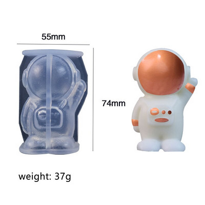 DIY Lunar Astronaut Candle Making Gypsum Resin Mold Astronaut Scented Candles Mould Silicone Mould Astronaut Soap Mold Διακόσμηση σπιτιού