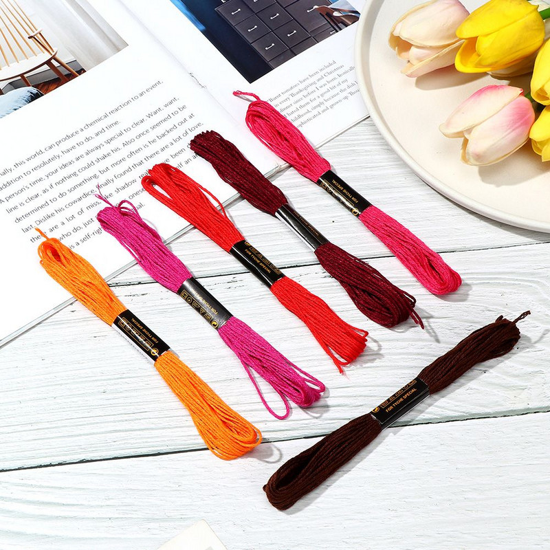 Kit de frici multicolore bricolaj, lucrat manual, impletit cusut frici, broderie, fir de punct cruce