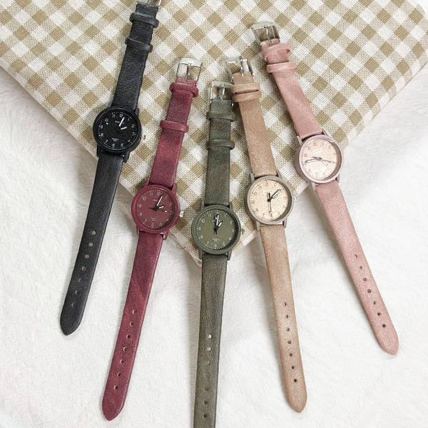 Μοντέρνο γυναικείο ρολόι με στρογγυλό σχήμα - πολλά χρώματα