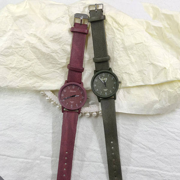 Μοντέρνο γυναικείο ρολόι με στρογγυλό σχήμα - πολλά χρώματα