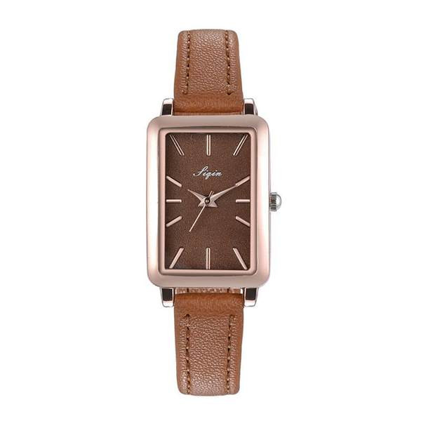 Μοντέρνο γυναικείο ρολόι με δερμάτινο λουράκι