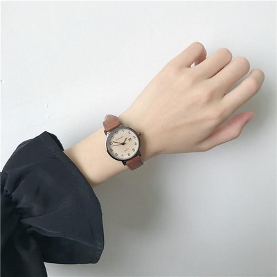 Γυναικείο κομψό ρολόι με δερμάτινο λουράκι - πολλά χρώματα