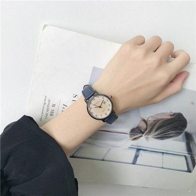 Γυναικείο κομψό ρολόι με δερμάτινο λουράκι - πολλά χρώματα