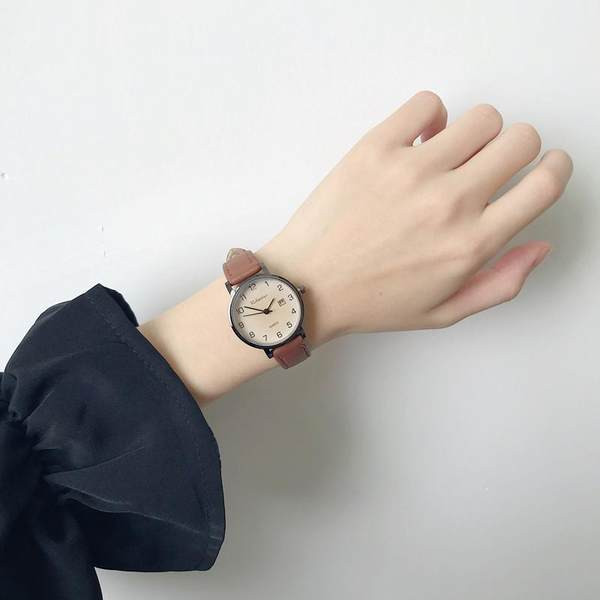 Γυναικείο κομψό ρολόι με δερμάτινο λουράκι - πολλά χρώματα