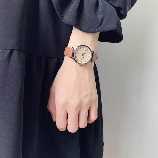 Γυναικείο κομψό ρολόι με δερμάτινο λουράκι - πολλά χρώματα