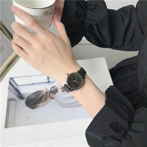 Γυναικείο κομψό ρολόι με δερμάτινο λουράκι - πολλά χρώματα