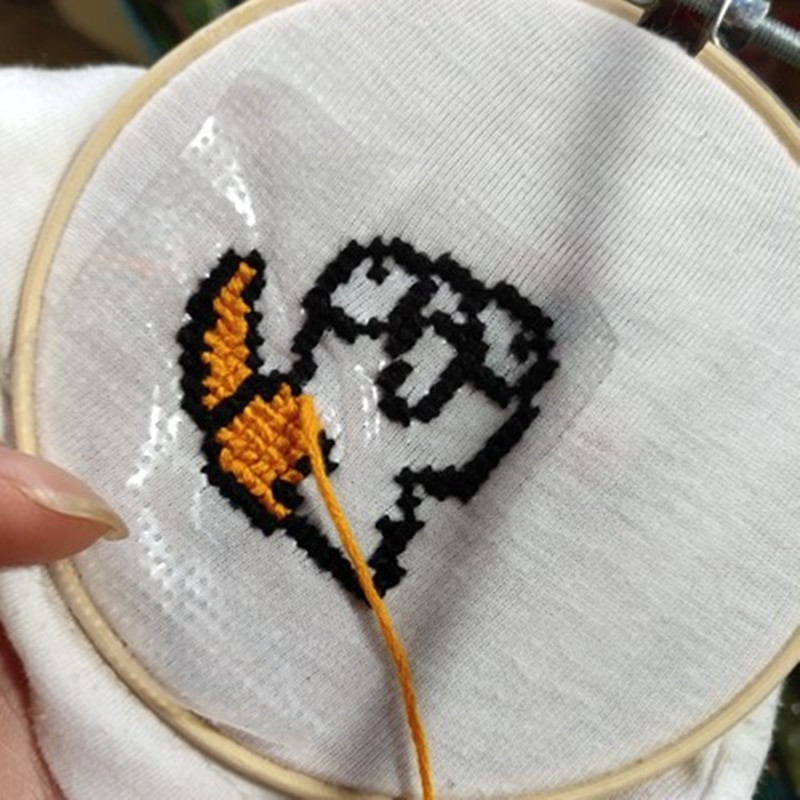 22x100CM/22x50CM Vandenyje tirpi drobė Magic Cloth 14CT kryžminio dygsnio audinys išnyksta vandenyje "pasidaryk pats" rankų darbo rankdarbių siuvinėjimas