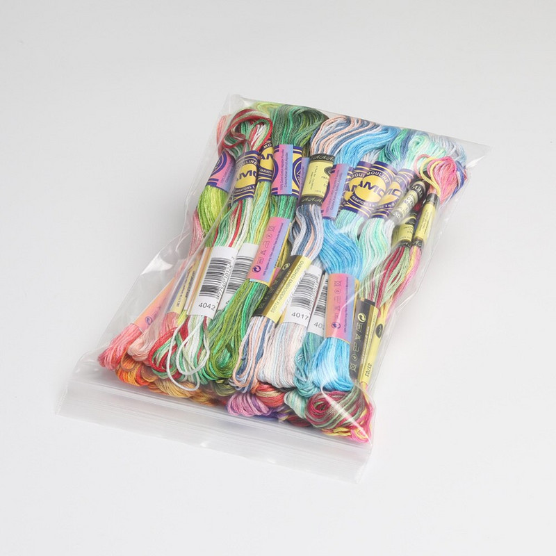 Set od 40 šarenih boja, konac za vezenje od merceriziranog egipatskog pamuka, konac za vezenje od 8 metara.