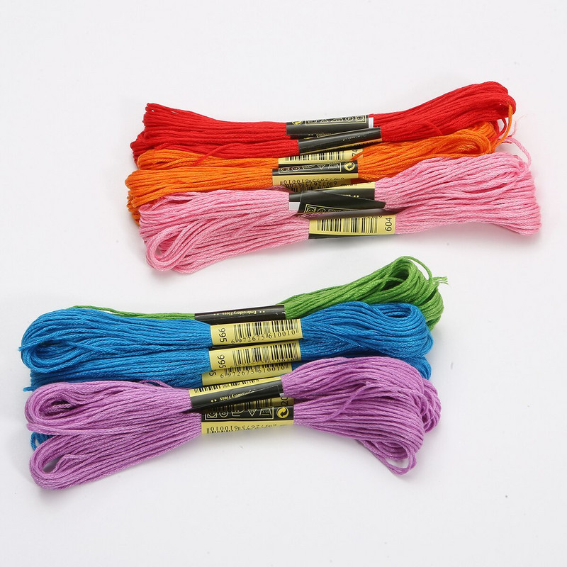 10 kom / vrećica po maloj šipki 7,5 m visokokvalitetna vruća rasprodaja vruća rasprodaja Konac za ušivanje križa u boji DIY pribor za šivanje odjeće i tkanine