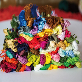 8M 100/50/45Pcs Mix Colors Cross Stitch Βαμβακερά κουβάρια ραψίματος Κεντήματα με νήμα Κιτ νήμα DIY Εργαλεία ραπτικής Dropshipping