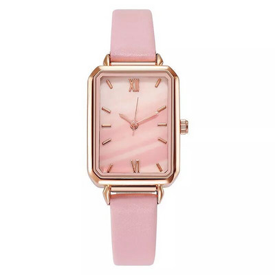 Μοντέρνο γυναικείο ρολόι με λουράκι από οικολογικό δέρμα