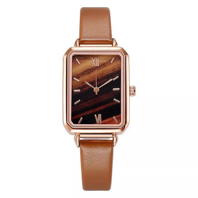 Μοντέρνο γυναικείο ρολόι με λουράκι από οικολογικό δέρμα
