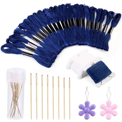 Σετ νήμα για κέντημα LMDZ 24 τεμ. Συμπεριλαμβάνονται πλαστικά μασούρια από νήμα, βελόνα ραπτικής βελόνας κλωστής χειρός για κέντημα