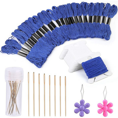 Σετ νήμα για κέντημα LMDZ 24 τεμ. Συμπεριλαμβάνονται πλαστικά μασούρια από νήμα, βελόνα ραπτικής βελόνας κλωστής χειρός για κέντημα