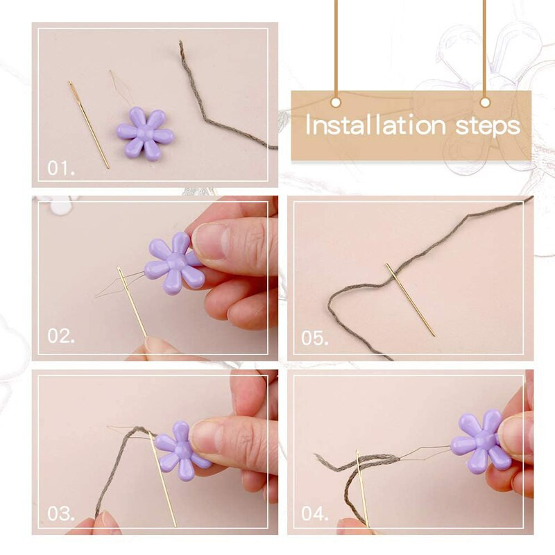 Σετ νήμα για κέντημα LMDZ 24 τεμ. Συμπεριλαμβάνονται πλαστικά μασούρια από νήμα, βελόνα ραπτικής βελόνας κλωστής χειρός για κέντημα