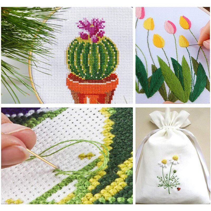 Σετ νήμα για κέντημα LMDZ 24 τεμ. Συμπεριλαμβάνονται πλαστικά μασούρια από νήμα, βελόνα ραπτικής βελόνας κλωστής χειρός για κέντημα