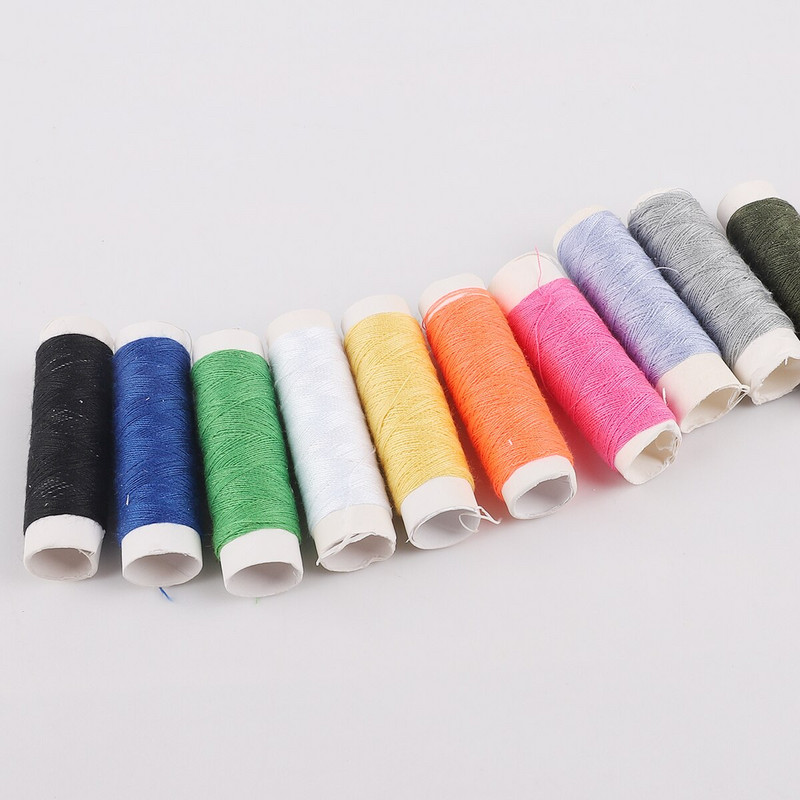 20 meetrit/rull 10 värvi Kvaliteetne käsitsi valmistatud õmblusniit Käsiõmblus Käsitsi valmistatud tikand polüesterniit