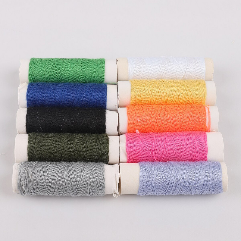 20 meetrit/rull 10 värvi Kvaliteetne käsitsi valmistatud õmblusniit Käsiõmblus Käsitsi valmistatud tikand polüesterniit