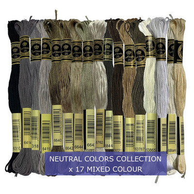 Kõik 447 vikerkaarevärvi tikkimisniidi pakk 100% pika klambriga Egiptuse puuvillast ristpistes niit, 8 meetrit 6 haru