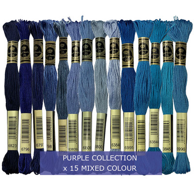 Kõik 447 vikerkaarevärvi tikkimisniidi pakk 100% pika klambriga Egiptuse puuvillast ristpistes niit, 8 meetrit 6 haru