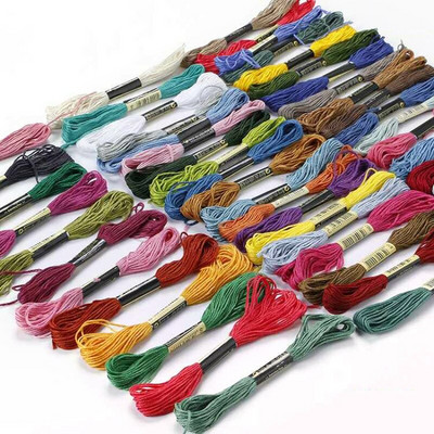 100/50 τμχ Κεντήματα DIY Silk Line Branch Κλωστές Similar Dmc Thread Floss Skein Cross Stitch Thread Random Color Sewing Home