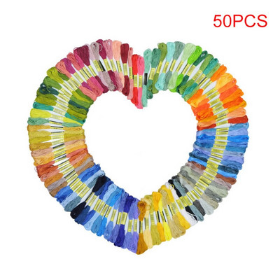 100/50 τμχ Κεντήματα DIY Silk Line Branch Κλωστές Similar Dmc Thread Floss Skein Cross Stitch Thread Random Color Sewing Home