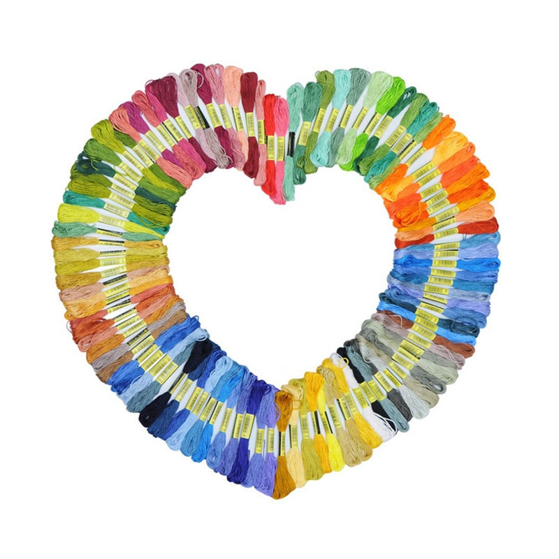 100/50 vnt. siuvinėjimas „pasidaryk pats“ šilko linijos šakos siūlai, panašūs DMC siūlai, siūlai, sruogos kryžminio dygsnio siūlai, atsitiktinių spalvų siuvimo pradžia