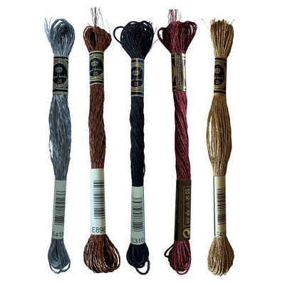 Ață de broderie metalică cu efecte antice 12 fire Ață de cusătură în cruce E310/E415/E436/E898/E3685/E310/E415/E436/E898/E3685