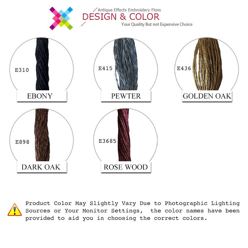 Ață de broderie metalică cu efecte antice 12 fire Ață de cusătură în cruce E310/E415/E436/E898/E3685/E310/E415/E436/E898/E3685