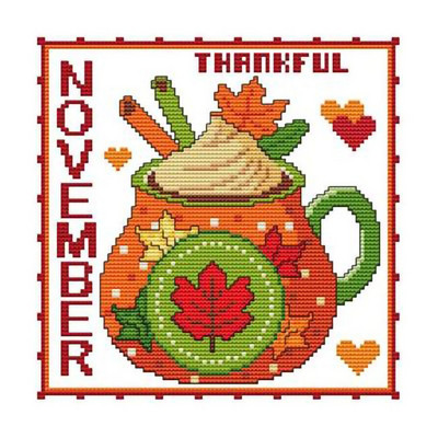 Σειρά Twelve Months Counted 11CT τυπωμένο ύφασμα καμβάς DIY Σετ σταυροβελονιά στο χέρι Κέντημα Craft Διακοσμητικό σπιτιού 35x35cm