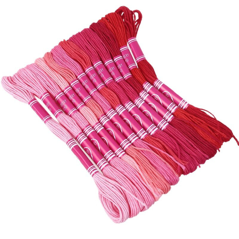 12 tk Ristpistes tikkimislõnga gradientniidiga õmblustokkid punumine isetehtud käsitööriistad