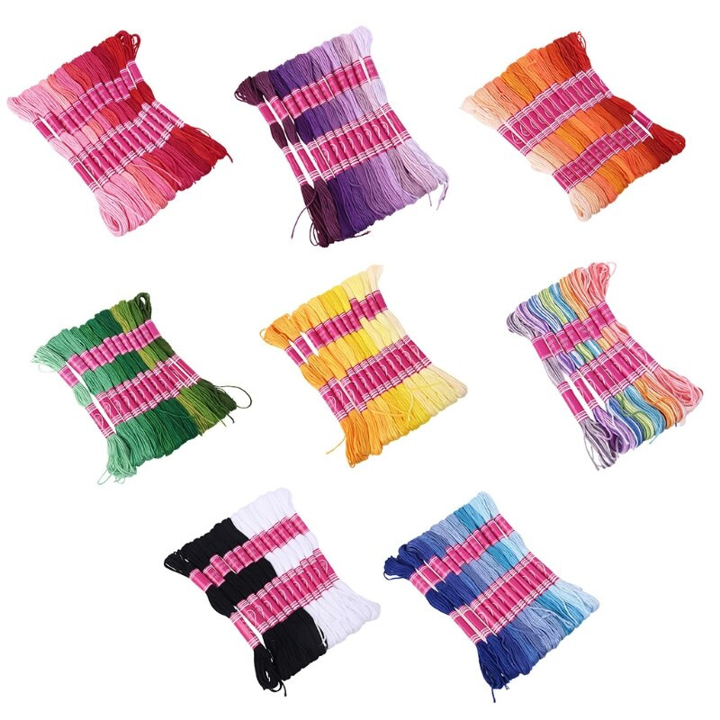 12 tk Ristpistes tikkimislõnga gradientniidiga õmblustokkid punumine isetehtud käsitööriistad