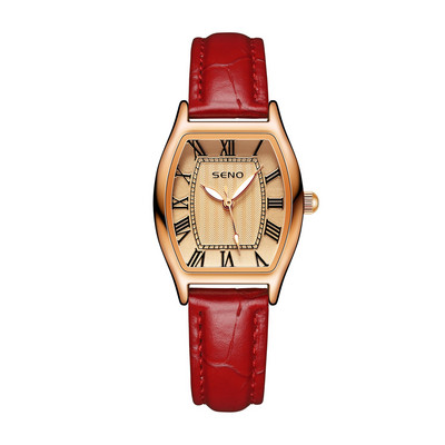 Punase ja pruuni värvi vabaaja naiste käekell