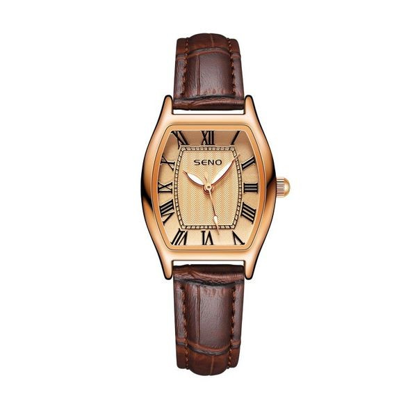 Punase ja pruuni värvi vabaaja naiste käekell