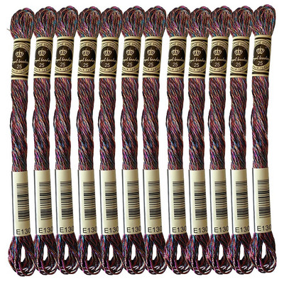 Jewel Effects 12 haruga jagatavad metallist tikkimisniidiga ristpistes niidid, 8,7 jardi, 15 erinevat värvi komplekt