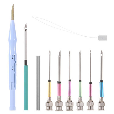 1 rinkinys Punch Needle Tool Kišimo adata Siuvinėjimo dygsnis visų modelių Siuvinėjimo kryželiu įrankiai Keičiamos galvutės siuvimo priedai