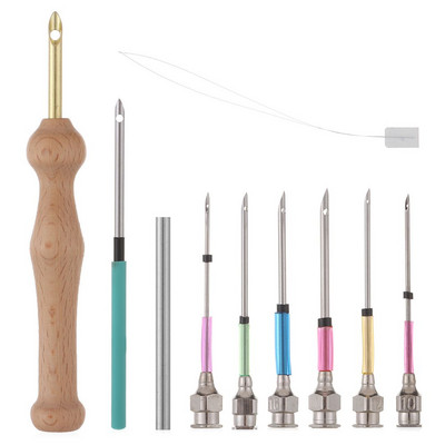 1 rinkinys Punch Needle Tool Kišimo adata Siuvinėjimo dygsnis visų modelių Siuvinėjimo kryželiu įrankiai Keičiamos galvutės siuvimo priedai
