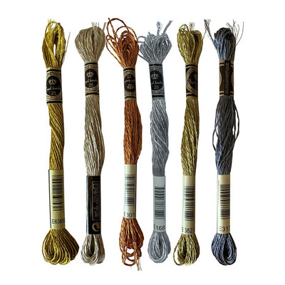 Μεταλλικά εφέ Μεταλλικό ασημί νήμα κεντήματος νήμα τιτανίου χαλκού χρυσό E168/E301/E317/E3821/E677/E3852, 8,7 γιάρδες