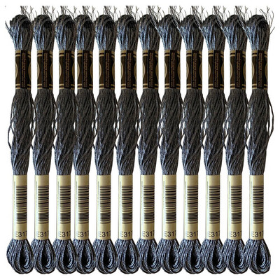 Μεταλλικά εφέ Μεταλλικό ασημί νήμα κεντήματος νήμα τιτανίου χαλκού χρυσό E168/E301/E317/E3821/E677/E3852, 8,7 γιάρδες