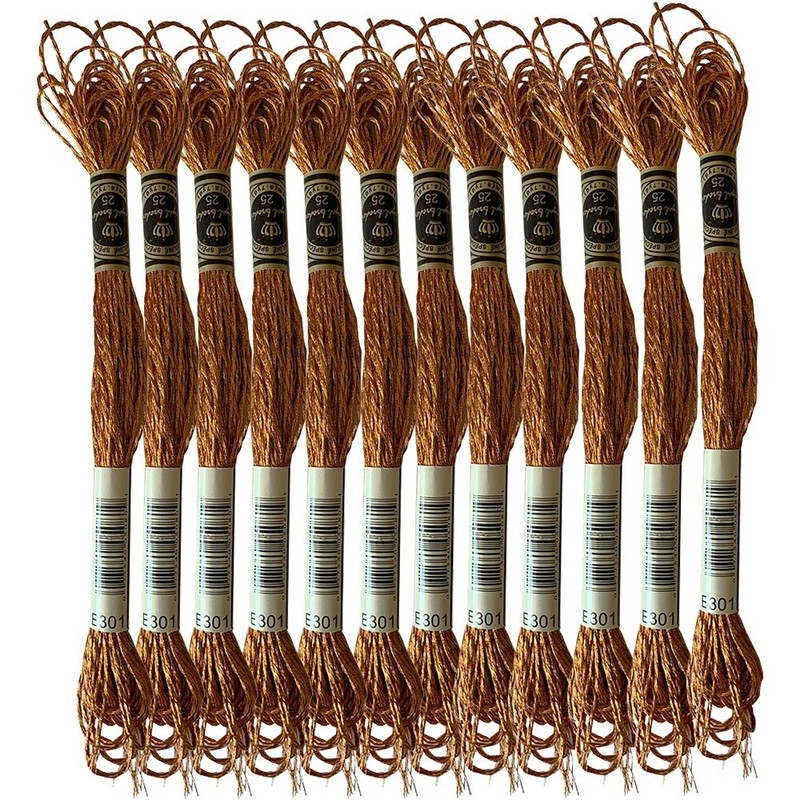 Μεταλλικά εφέ Μεταλλικό ασημί νήμα κεντήματος νήμα τιτανίου χαλκού χρυσό E168/E301/E317/E3821/E677/E3852, 8,7 γιάρδες