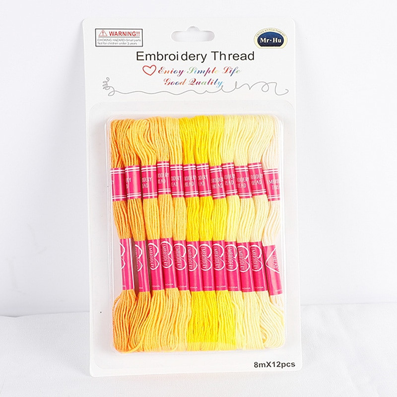 12 bucăți bricolaj artizanat degradat fir accesorii pentru asamblare pentru cusături de cruce materiale pentru broderie manuală