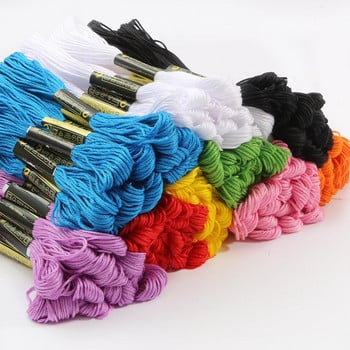 Νέα άφιξη 50 τεμ./παρτίδα Μίξ χρωμάτων Βαμβακερά κουβάρια ραπτικής με σταυροβελονιά Κεντήματα κλωστής νήμα κιτ για εργαλεία ραπτικής για DIY