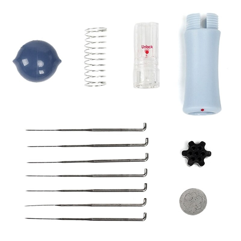 Vėlimo adatų rinkinys su 7 adatomis Vėlimo dygsnio perforavimo įrankis Vilnos veltinio adatos įtaiso vėlimo pradinis rinkinys, skirtas siuvimui pasidaryk pats B03E