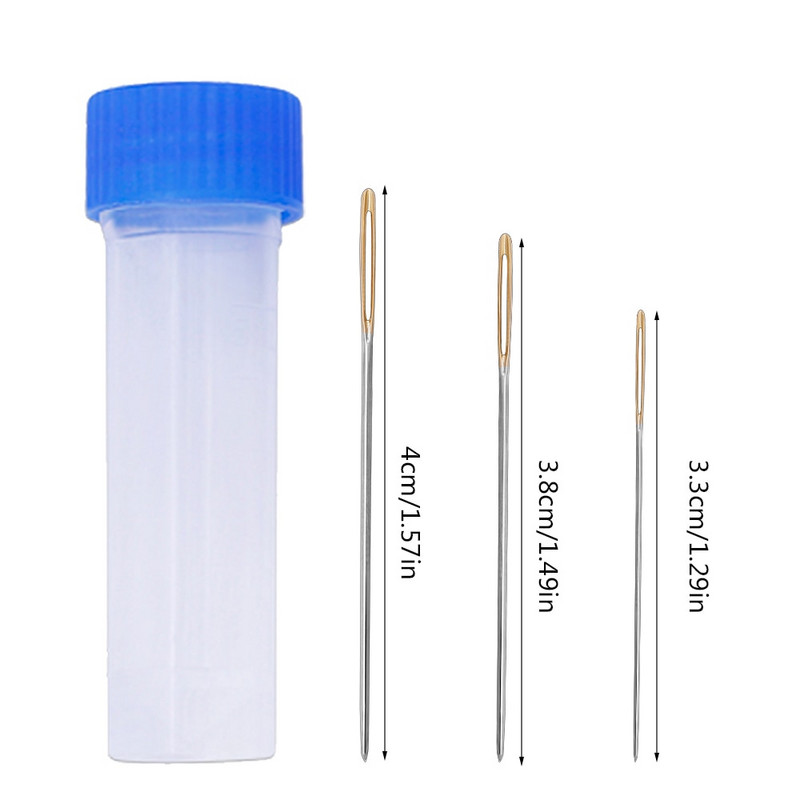 MIUSIE 30 tk/100 tk roostevabast terasest kuldse saba tikkimiskangast ristpistes nõelad komplekt Tööriistad õmblusnõelad käsitsi valmistatud