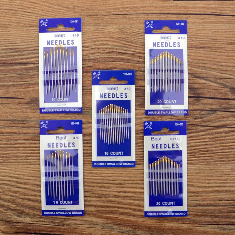 Įvairių dydžių siuvimo adata Nerūdijančio plieno auksinės uodegos siuvinėjimo audinys Kryžminio dygsnio adatų rinkinys Įrankiai Siuvimo rankų darbo adatos