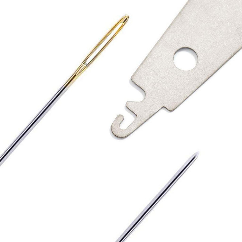 30 vnt. kryžminio dygsnio adatos su nerūdijančio plieno adatų sriegiu „pasidaryk pats“ siuvinėjimo rankinės adatos Siuvimo adatos skaidrioje dėžutėje